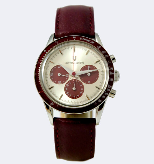 Universal Genève Chronographe Compax Burgundy Réf 884.485 full set