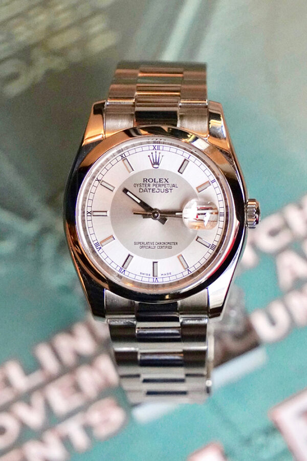 rolex Datejust cadran White Bull Eye comme neuve